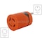 Ac Works Plug Adapter, L14-20R, TT-30P, 0 ft., Orange ADTTL1420 - alternate 6